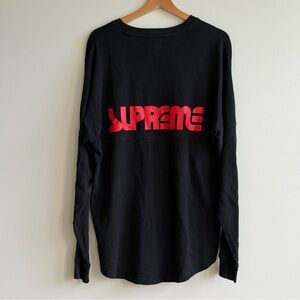 Supreme Arena Top Long Sleeve Tee Black Red Logo SS15 Size L